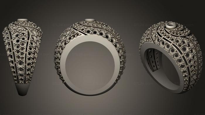 Ювелирные перстни и кольца (Кольца с драгоценными камнями, JVLRP_0370) 3D модель для ЧПУ станка